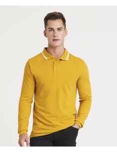 A-JP103-Long Sleeve Tipped 100 Polo 2